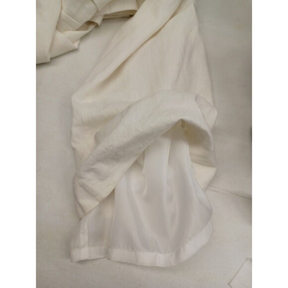 C EST 1946 Ankle Pants Linen Blend Women's Sz 12 White Classic - Picture 10 of 13